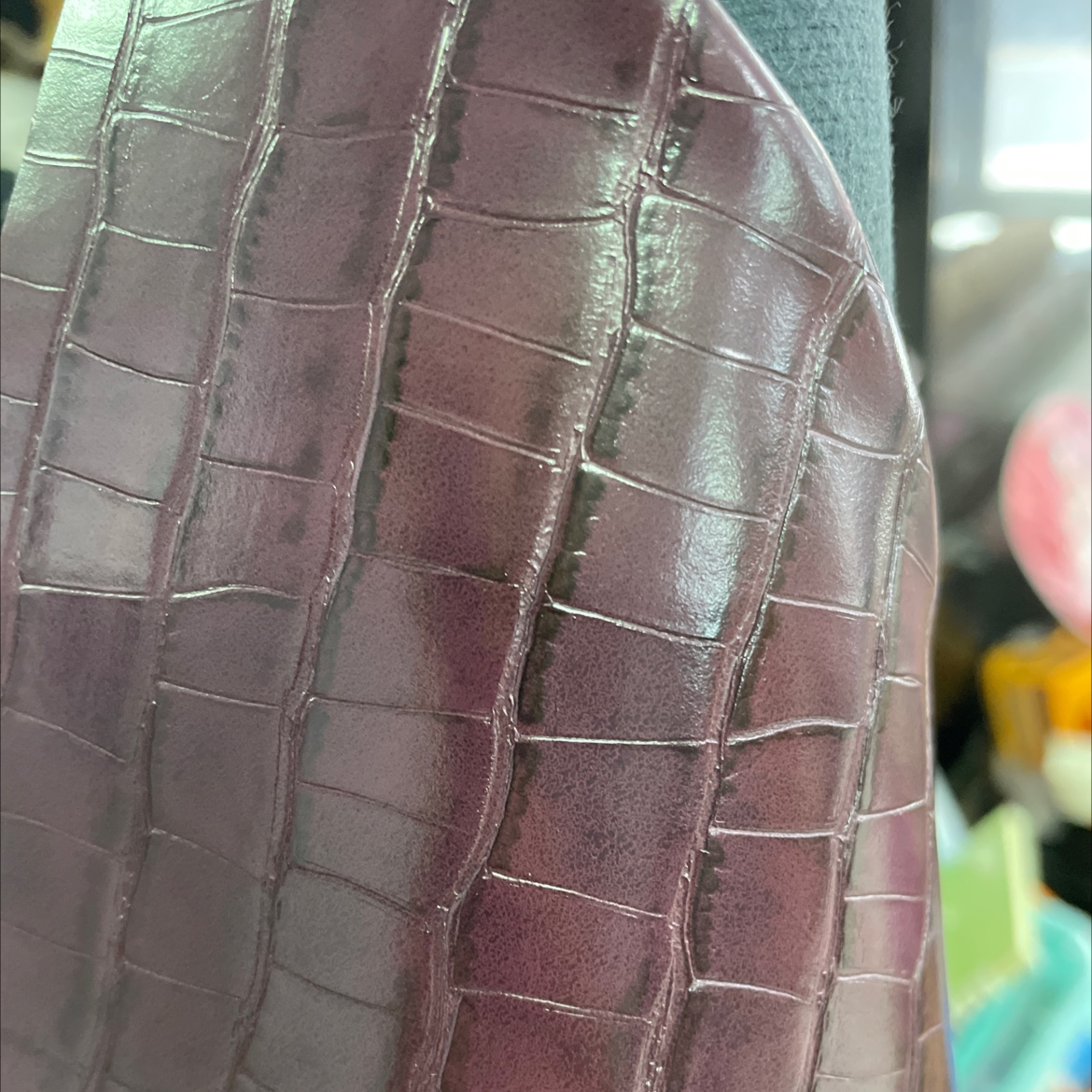 pu small bamboo joint leather fabric bag belt accessories purple-red pu040