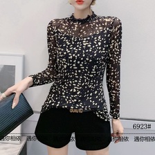 21新款女装韩版修身花色长袖T恤