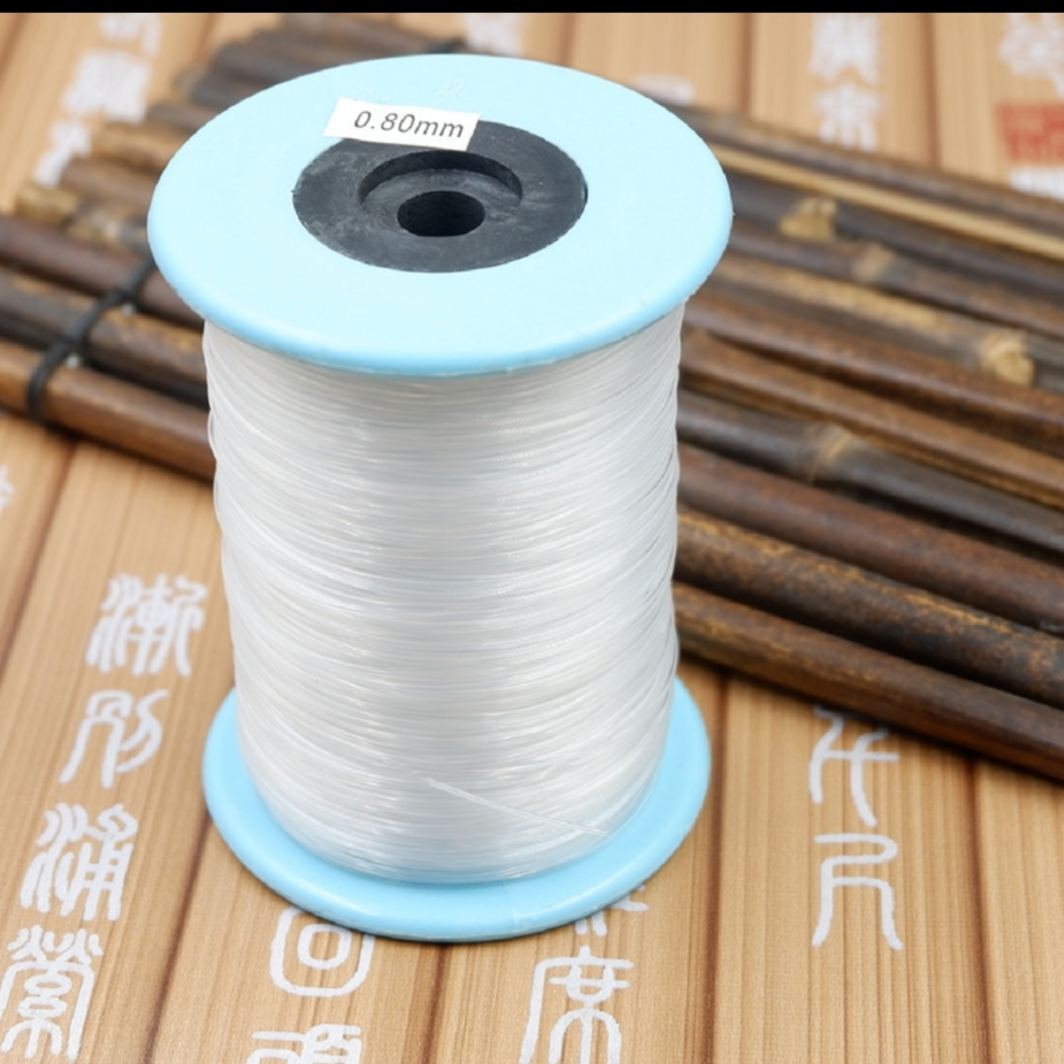 Non-stretch big pipe fishing line 0.8mm crystal line Fish silk wire diy hand-braided wire Nylon wire beaded transparent rope thumbnail