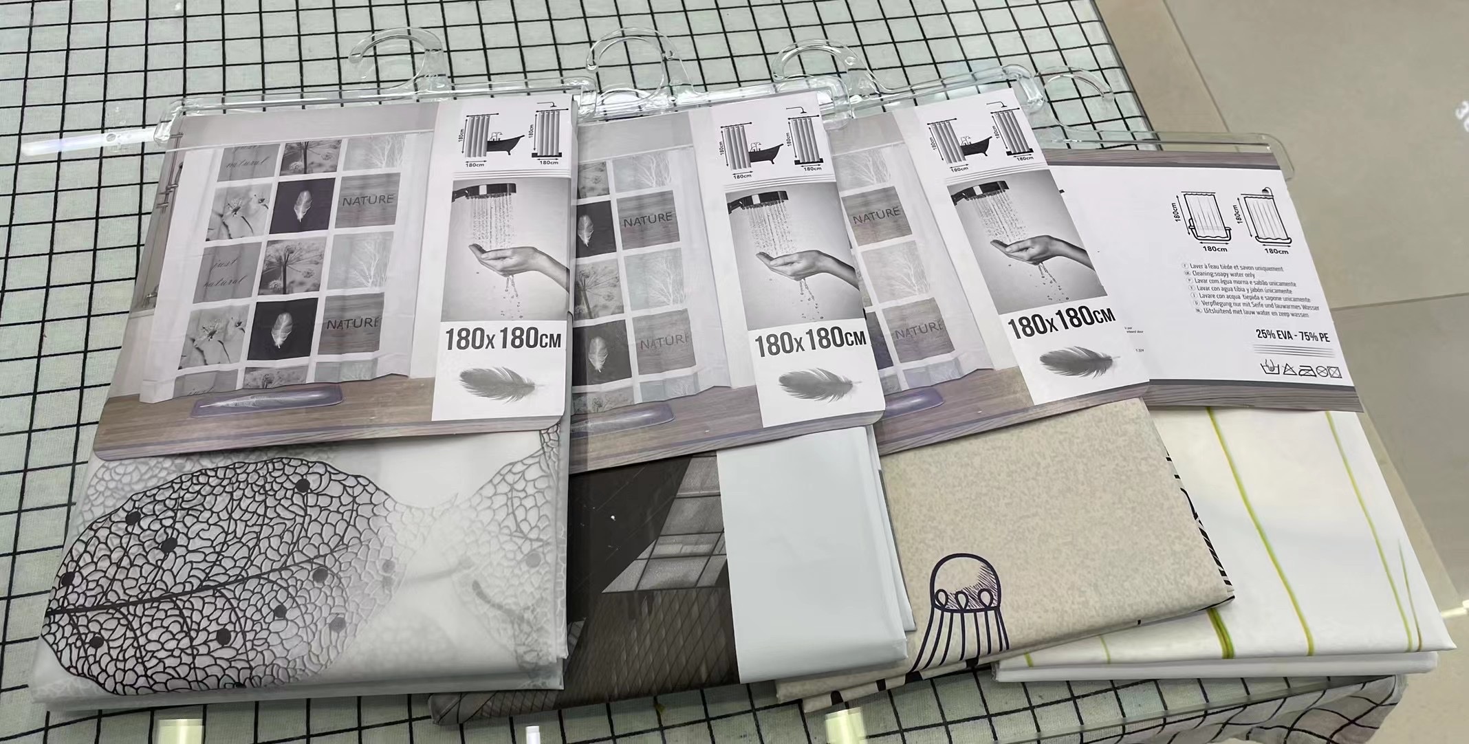Peva Waterproof Shower Curtain Size 180*180Cm Manufacturer's 'Direct Price Negotiable full figure