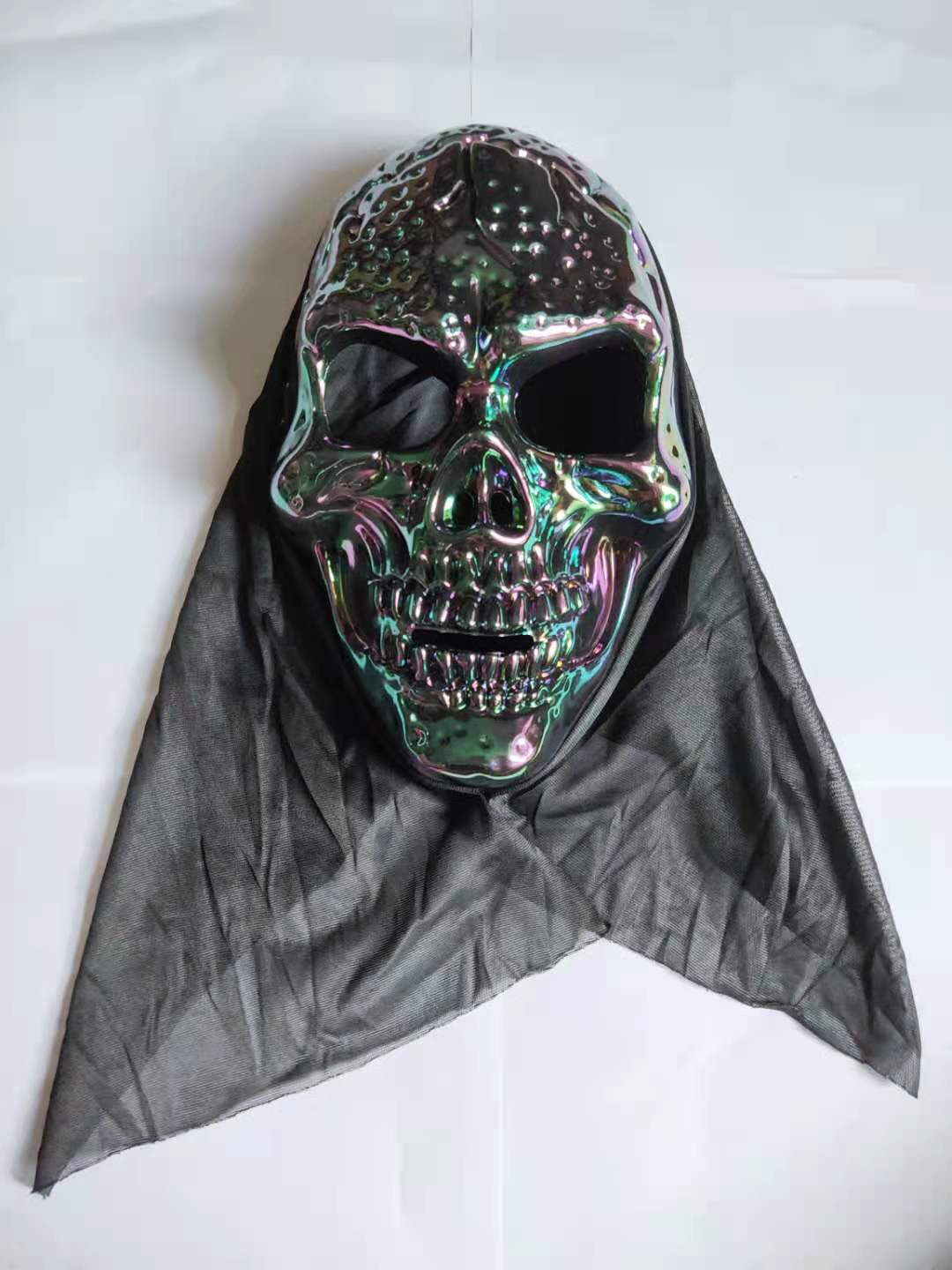 电镀加布面具白底实物图