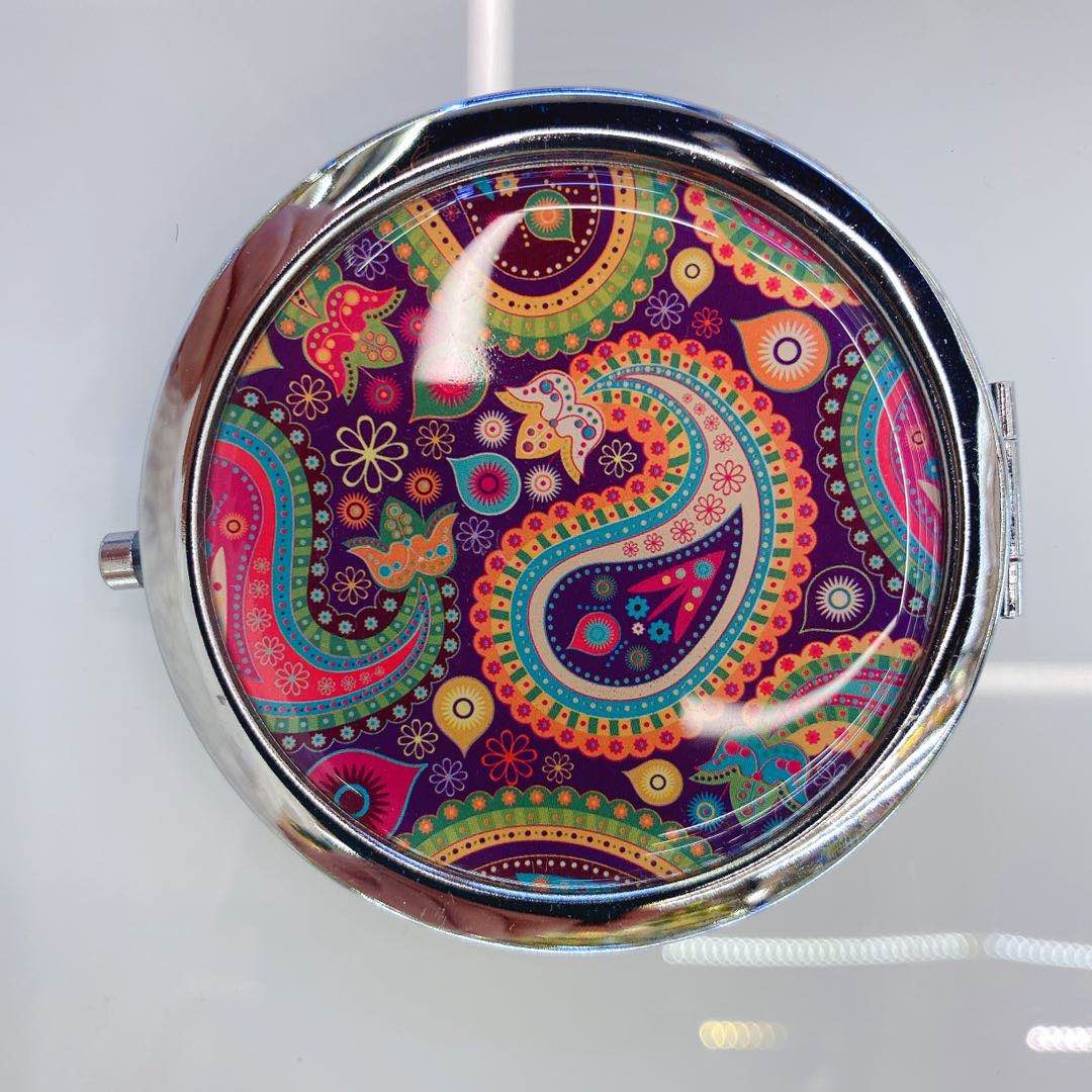 迪梦斯工艺品珠宝首饰盒镜子手工定制创意礼品镜子塑料金色镂空铬色镜子腰果图片