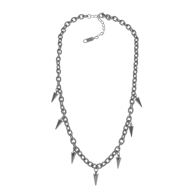 Fashion Necklace Female Summer Casual Niche 2021 New on new color Hip Hop Punk T-shirt accessories Multiple car accessories Necklace 74