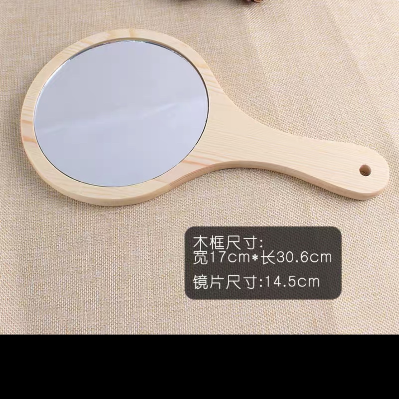 Espejo de madera espejo cosmético espejo de manija grande suministros de tatuaje de cuerpo estilo de escritorio retro europeo especial para salón de belleza mano para llevar espejo de madera grande