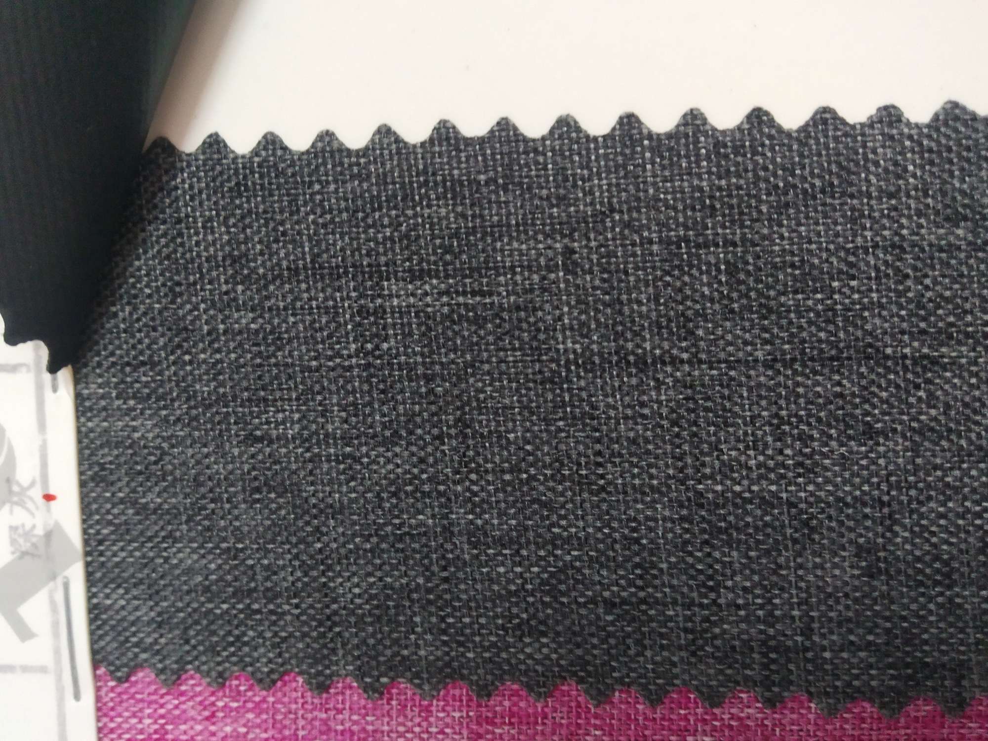 TY-- 047 RPET recycled 300D matte pvc 9# dark gray Item Picture