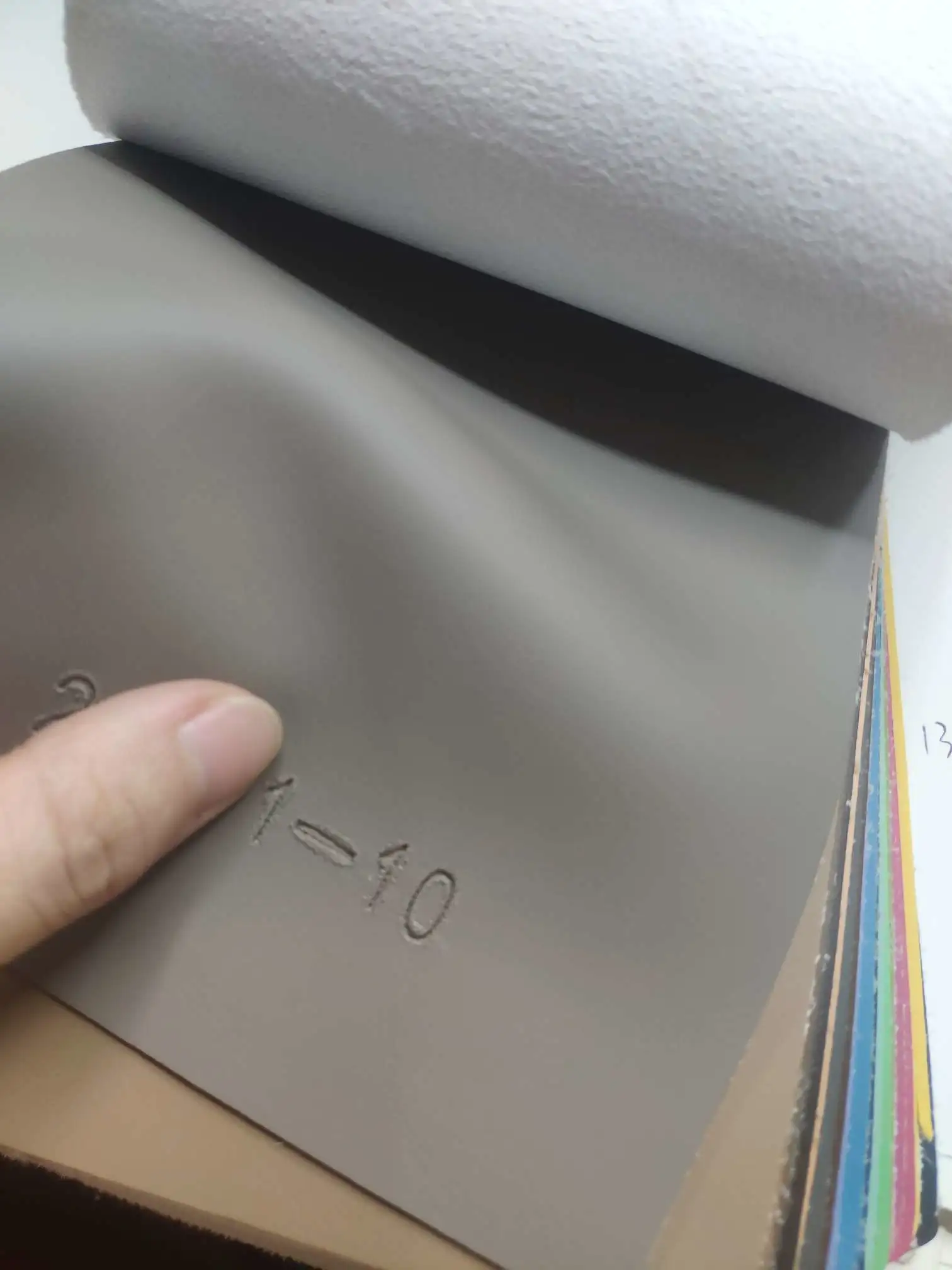 Artificial leather soft and hard wrapped sliding door leather wall decorative leather fabric in stock, decorative leather imitation ultra-fine texture No. 9 detail image 1