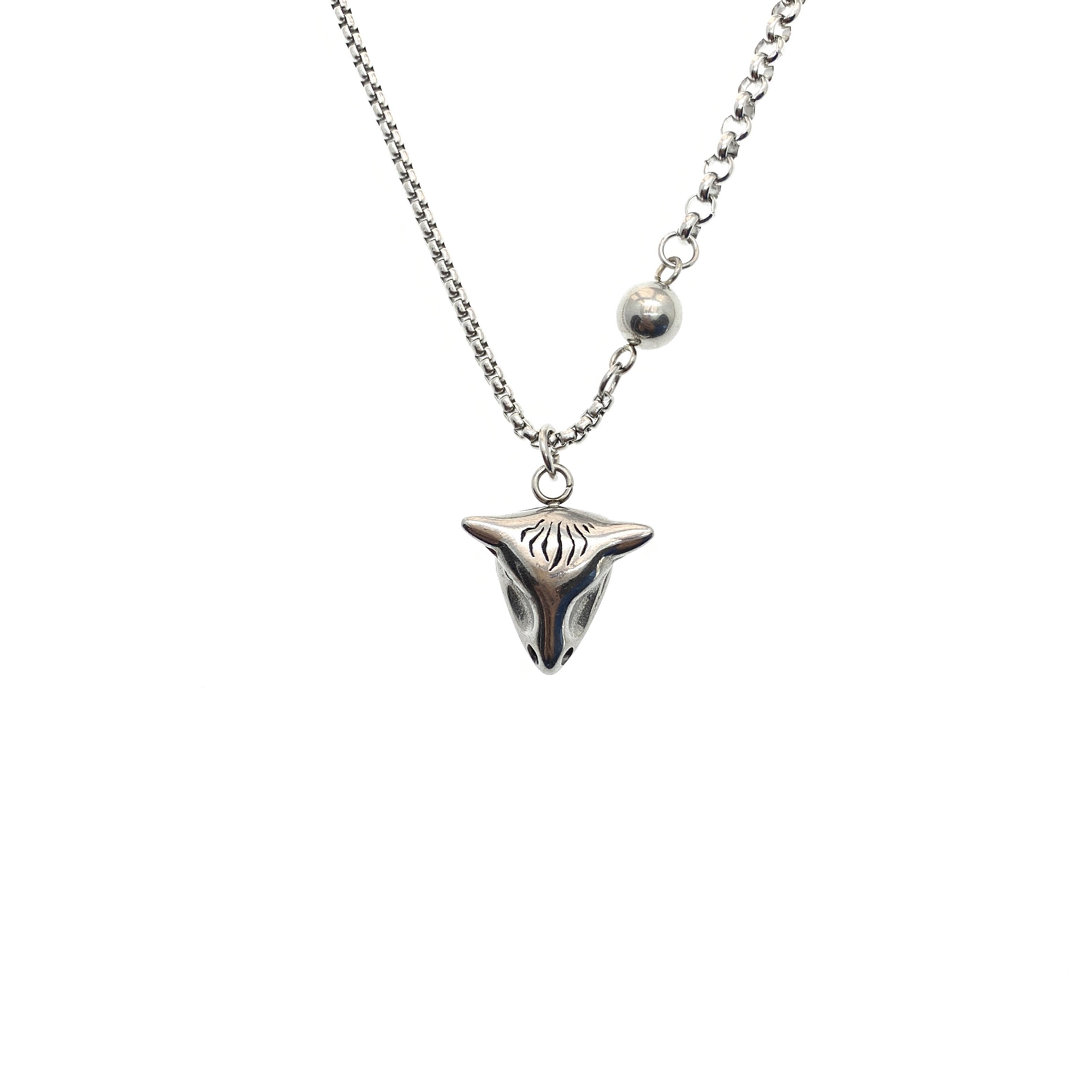 Fashion Necklace Female Summer Casual Niche 2021 new on the new color Hip Hop punk T-shirt accessory Beaded necklace 71