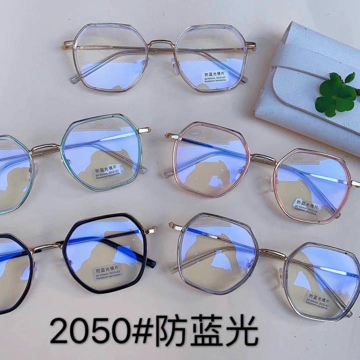 2050 Gold-rubber hybrid flat glasses