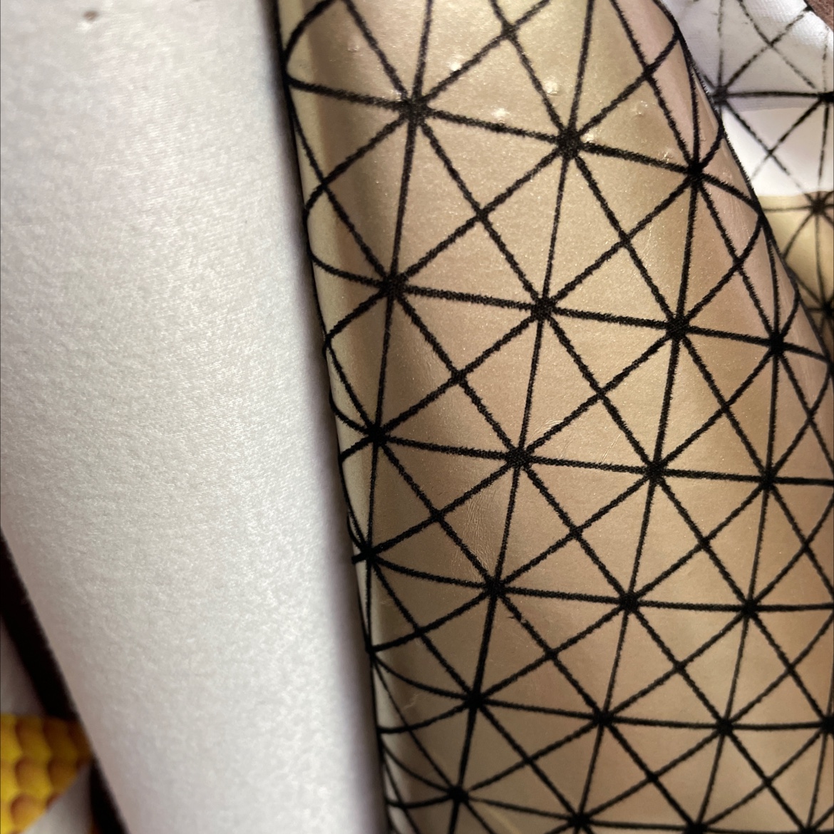 pu flocking checkered leather fabric bags, belts, accessories, gold pu022 details Picture