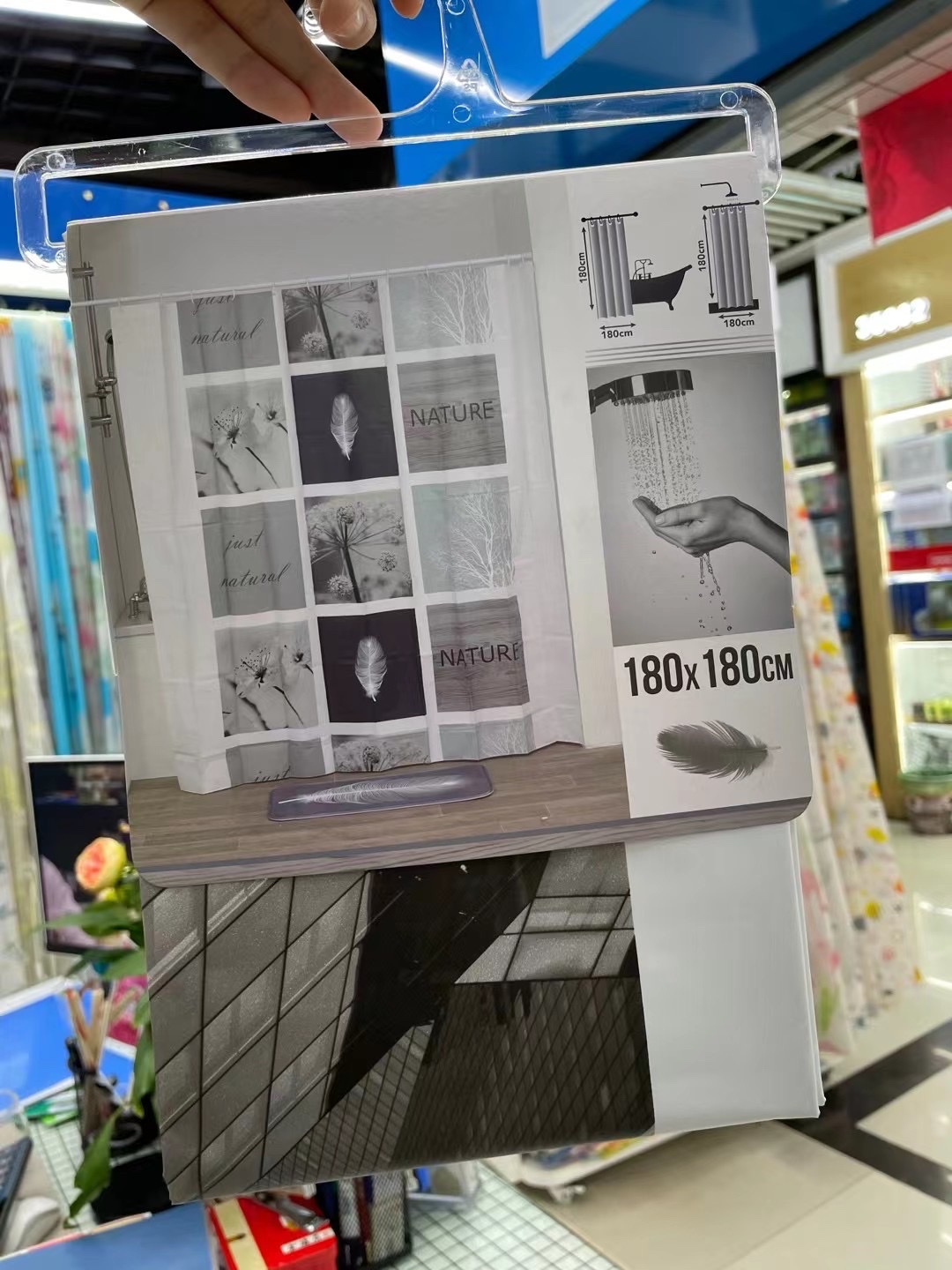 Peva Waterproof Shower Curtain Size 180*180Cm Manufacturer's 'Direct Price Negotiable details Picture