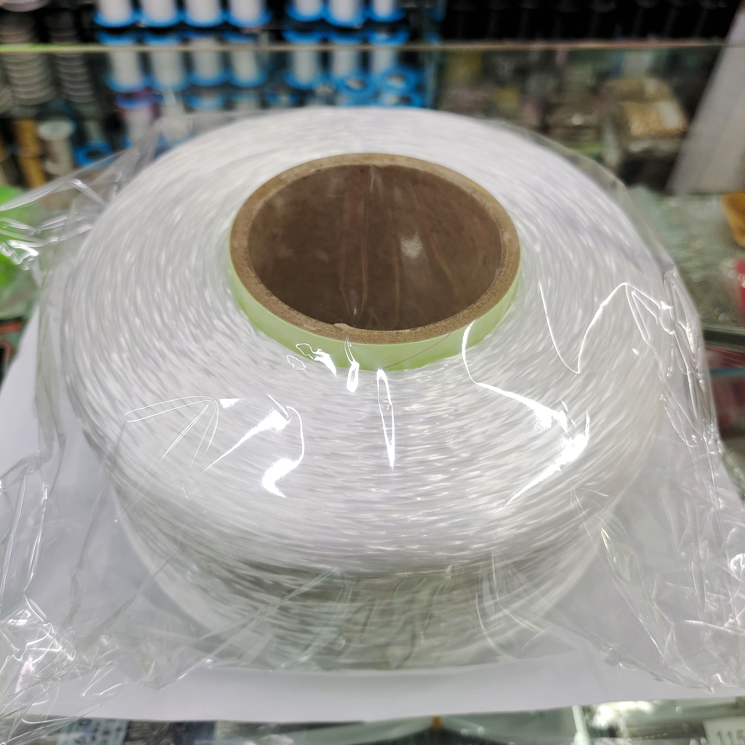 White flat elastic thread 4500 m handmade thread Large roll crystal thread Buddha bead thread Strong beaded thread Japanese elastic thread Lycra
