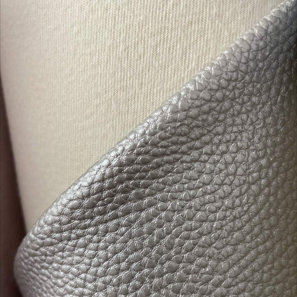 pu lychee grain leather fabric bag belt accessories Silver pu020