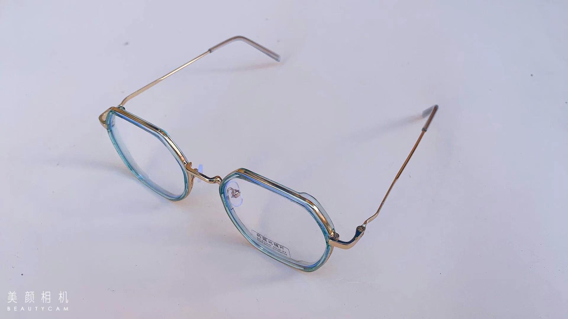 2050 Gold-rubber hybrid flat glasses pic 5