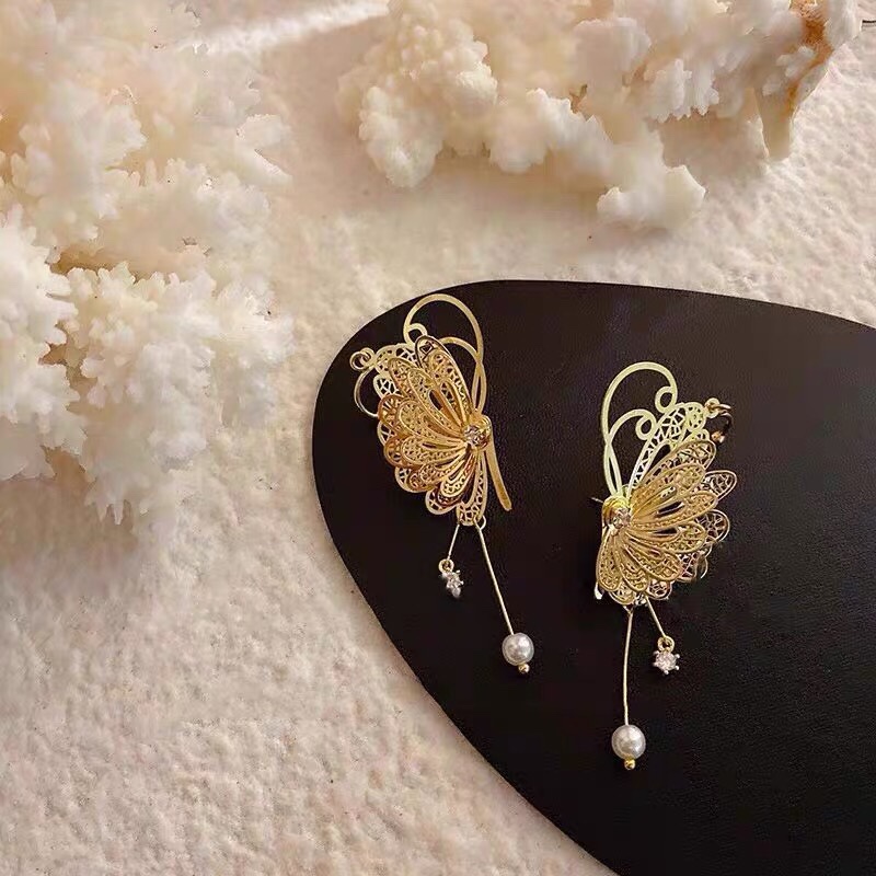 Swallowtail earrings Multi-layer butterfly wings fairy fairy earrings