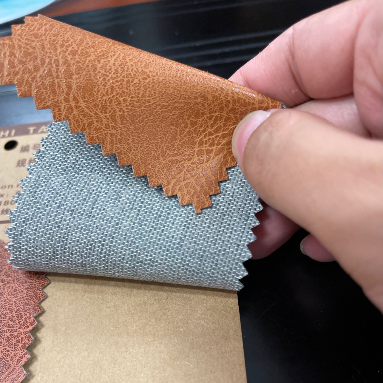 圈圈手掌纹/皮革/面料白底实物图