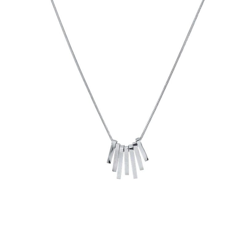 Fashion necklace Female Summer Casual Niche 2021 new on the new color Hip hop punk T-shirt accessories hanging vertical necklace 94