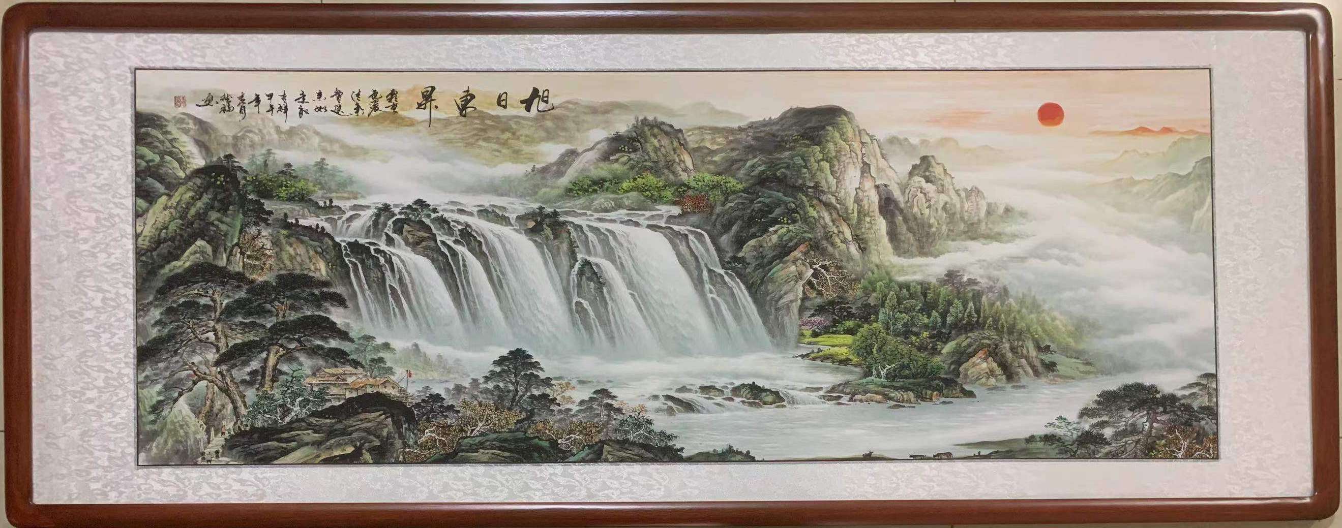 中国风屏风卷轴画三尺四尺山水画装饰画详情图1