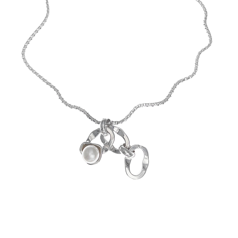 Fashion Necklace Female Summer Casual Niche 2021 new on new non-fading Hip Hop Punk T-shirt accessories Pearl accessories under necklace 60