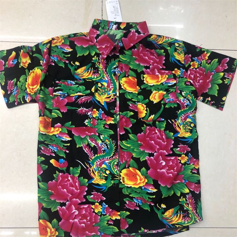 夏季男士短袖夏威夷风清爽舒适轻薄透气速干便携沙滩衣