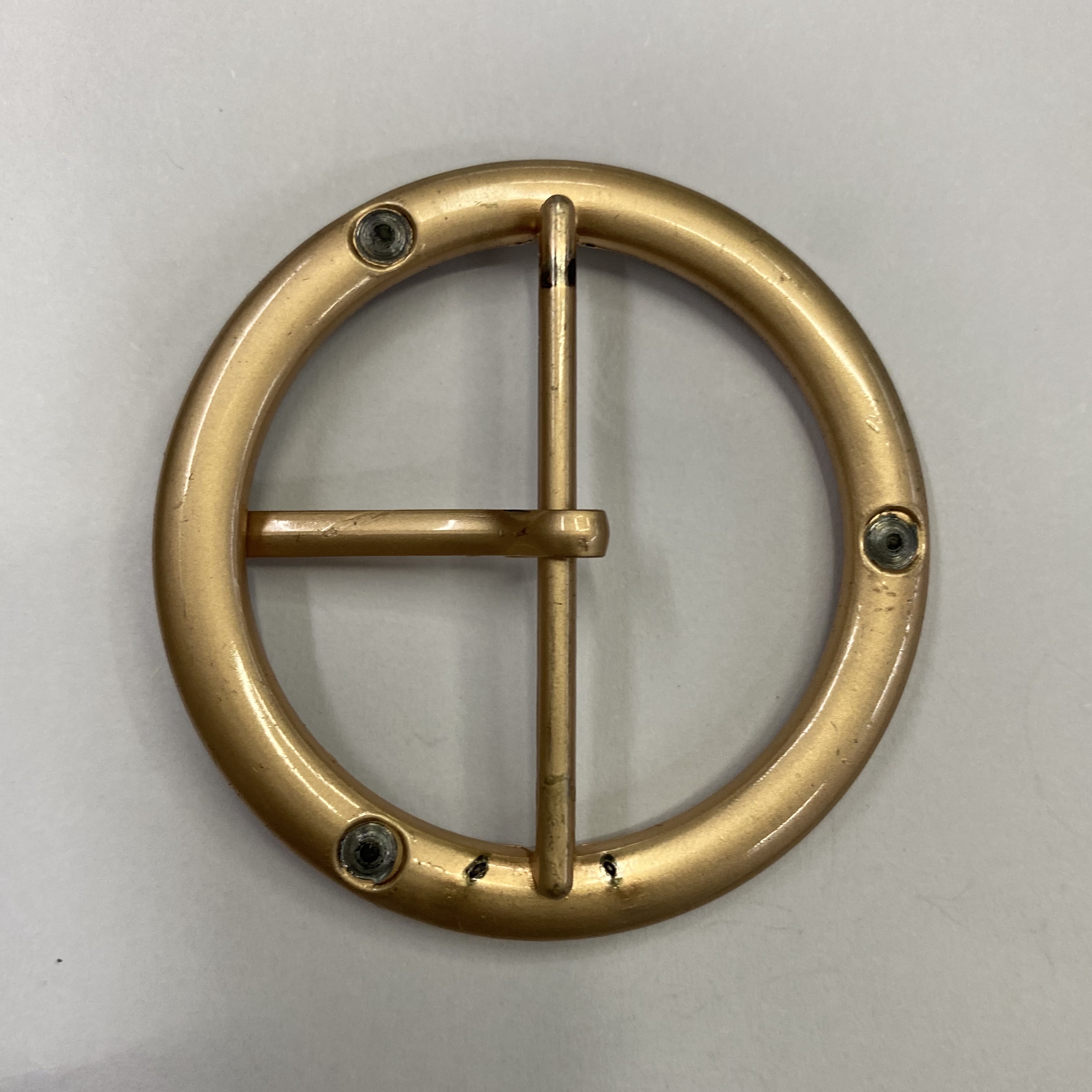 Factory Direct Sales Two-Color 4 Cm Round Buckle details Picture