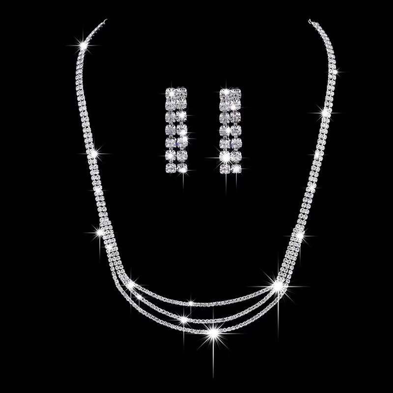 Jewelry hot selling European and American necklace wedding bride jewelry set