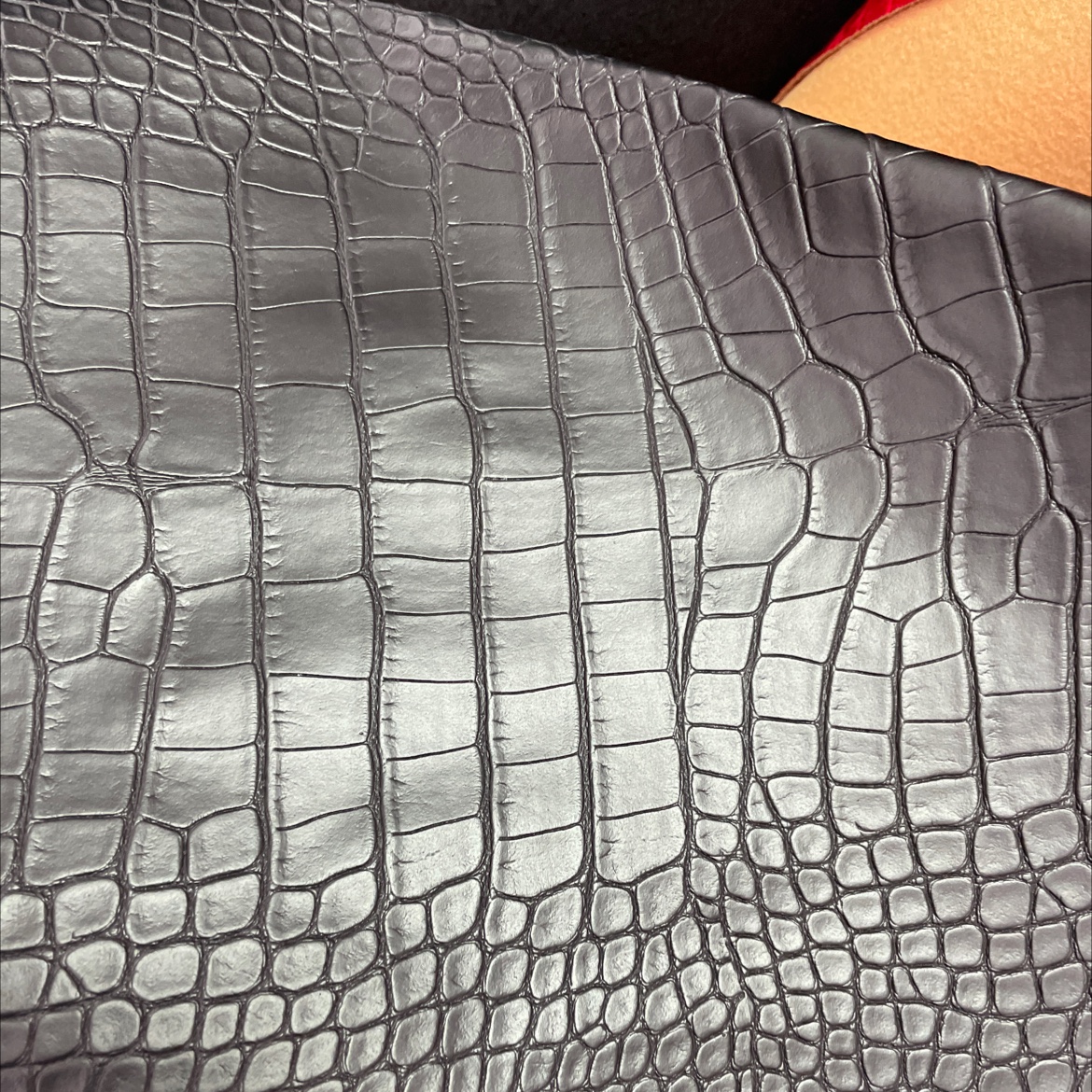鳄鱼纹皮革面料箱包沙发鞋材皮带饰品黑色EY003
