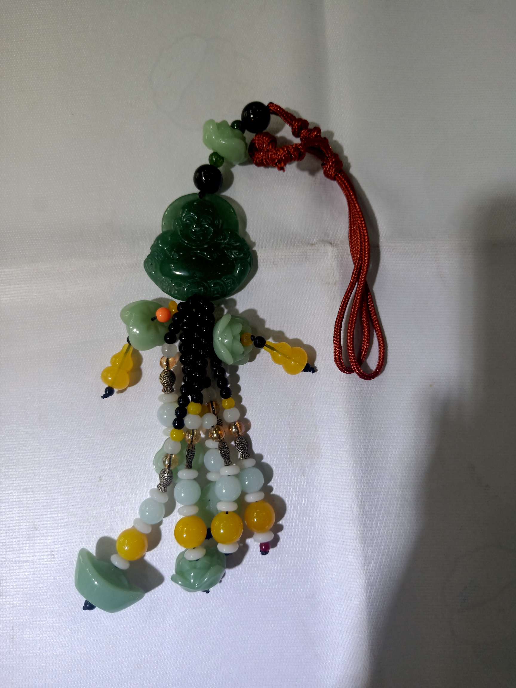 翡翠玉单面梅花，元宝福禄年年有余合并搭配车挂，送朋友，送亲戚礼详情图2