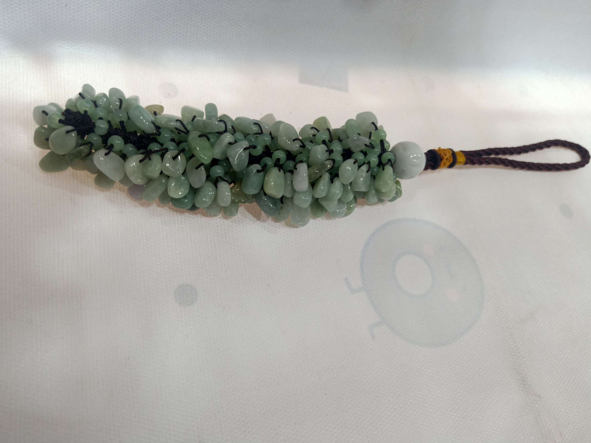 天然翡翠玉a货秤砣车挂冰透水润详情图1