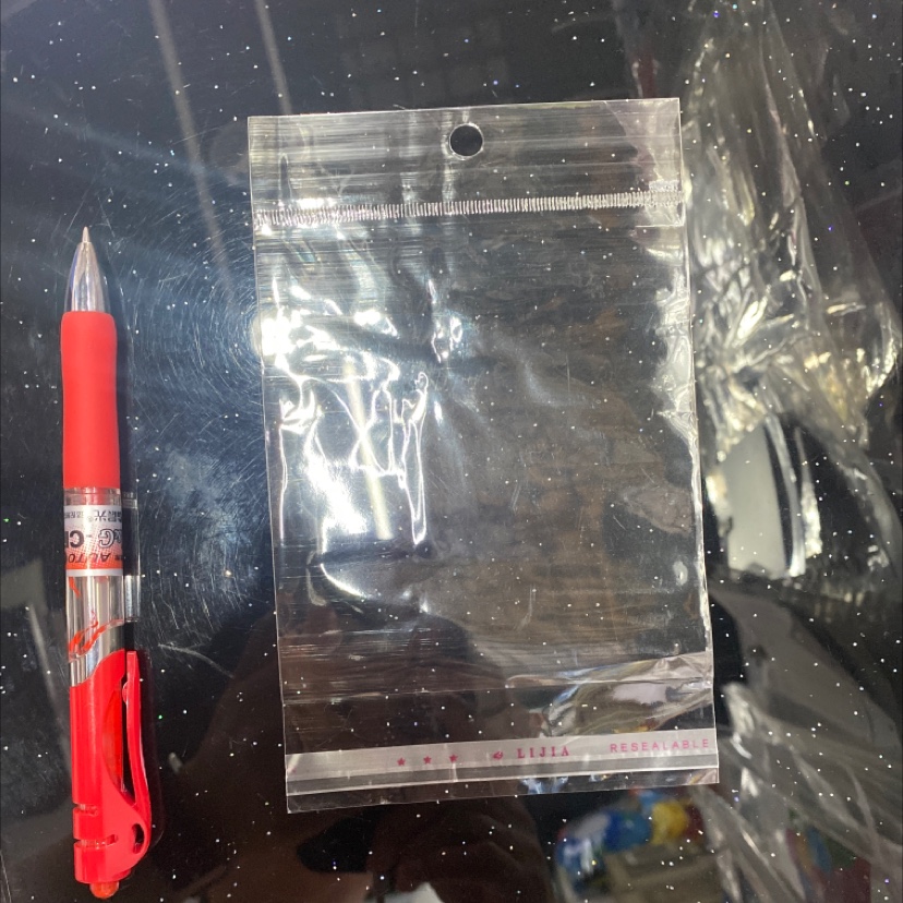 10x15 transparent card head bag