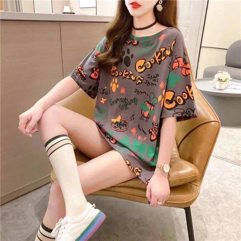 Internet Red Super Hot Half Sleeve Korean Version Loose T-Shirt Item Picture