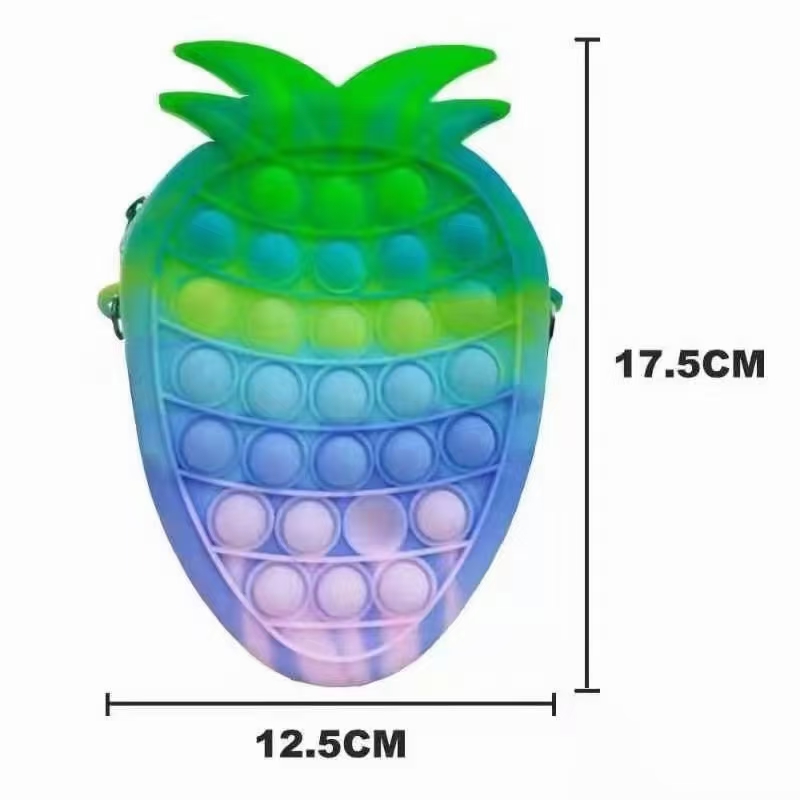 跨境爆款灭鼠先锋菠萝包 硅胶菠萝包时尚斜挎包菠萝包1
