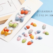 萝卜树脂配件 diy手工制作儿童发饰发圈发夹发箍材料包