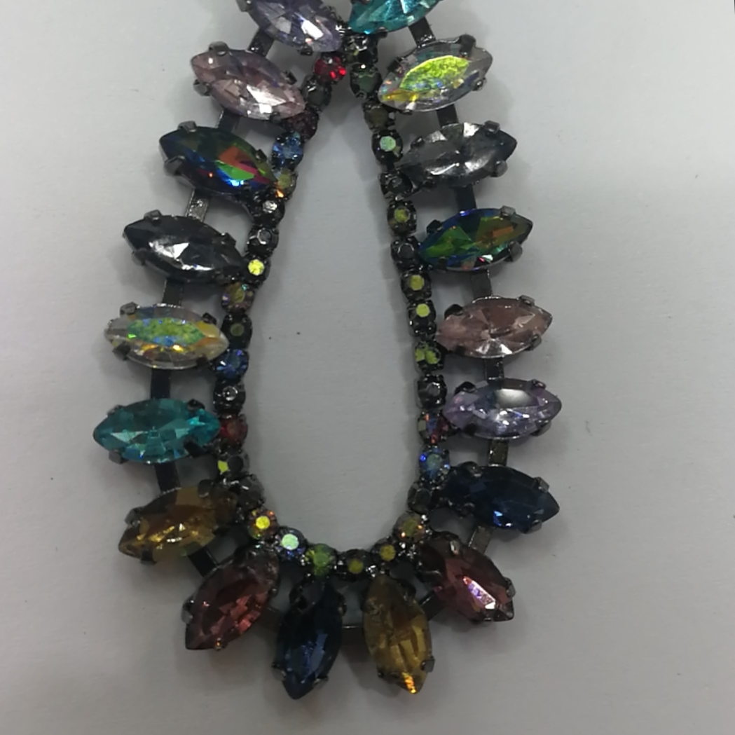 Yiwu International Trade City Chaoxia Diamond Decorative Horse Eye Glass colored diamond Chain Welded Big brand style