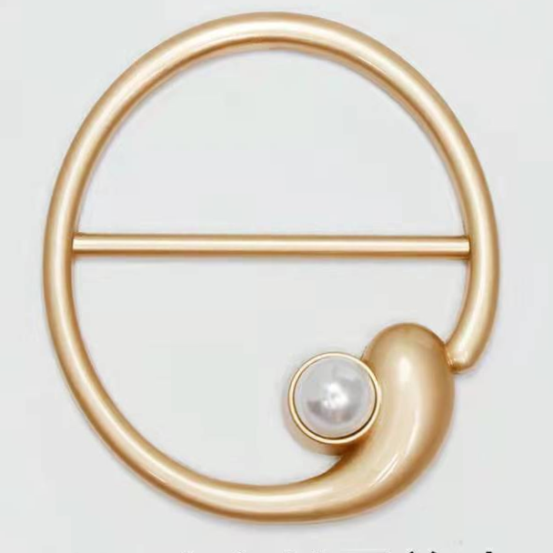Corner button blouse women tie clothes hem fixed T-shirt knotting artefact round buckle waist brooch