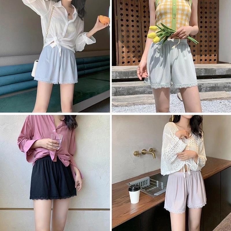 Loose Safety Pants, Slim White Lace Summer No Hem
Color: Black White Skin Tone Gray Blue Application Scenario