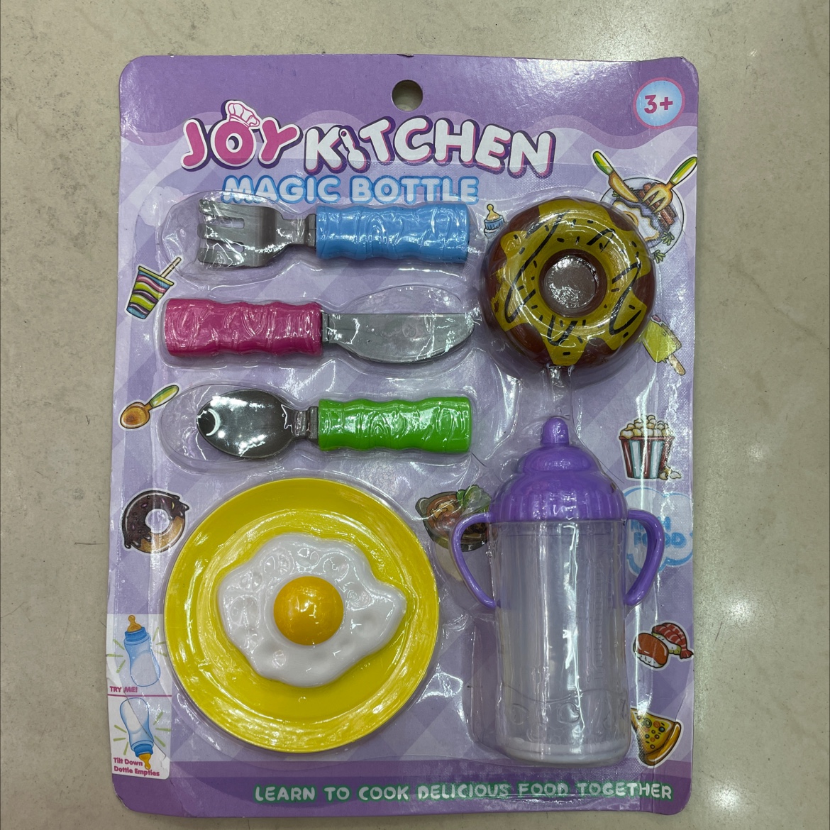 615C婴儿奶嘴刀叉面包卷玩具纸板吸卡包装