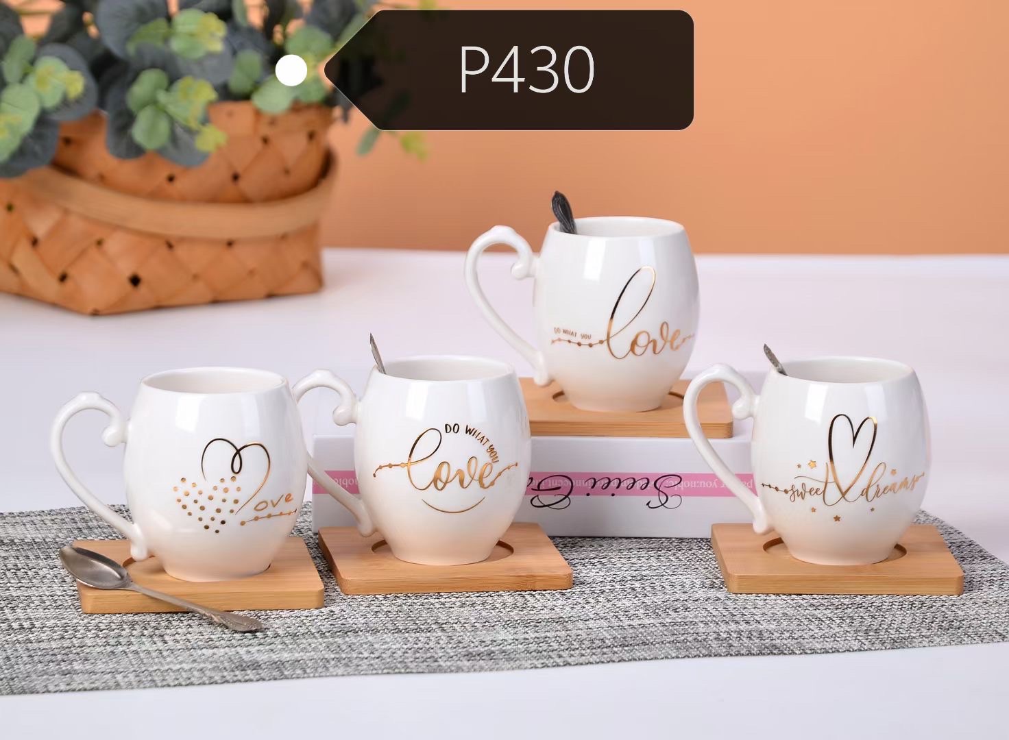 The P4307978 cup, a popular household essential gift cup, is a popular breakfast cup and a best-selling ceramic cup pic 1