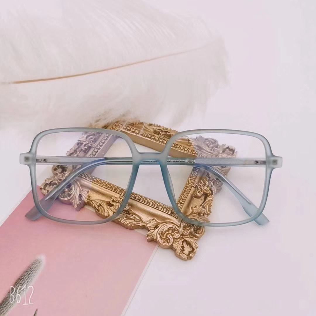 91203 大框超轻防蓝光辐射近视眼镜女可配平光有度数圆脸韩版潮男眼睛架详情图2