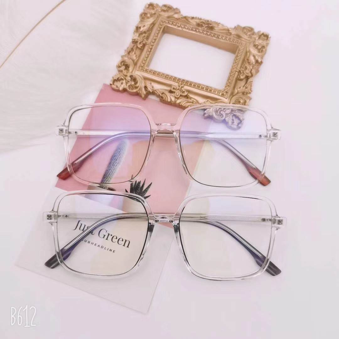 91203 大框超轻防蓝光辐射近视眼镜女可配平光有度数圆脸韩版潮男眼睛架详情图1