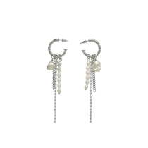 Earrings Woman new circle earrings niche design Premium sense three-dimensional round studs Cool earrings tidal band string pearl multi-accessory earrings 20