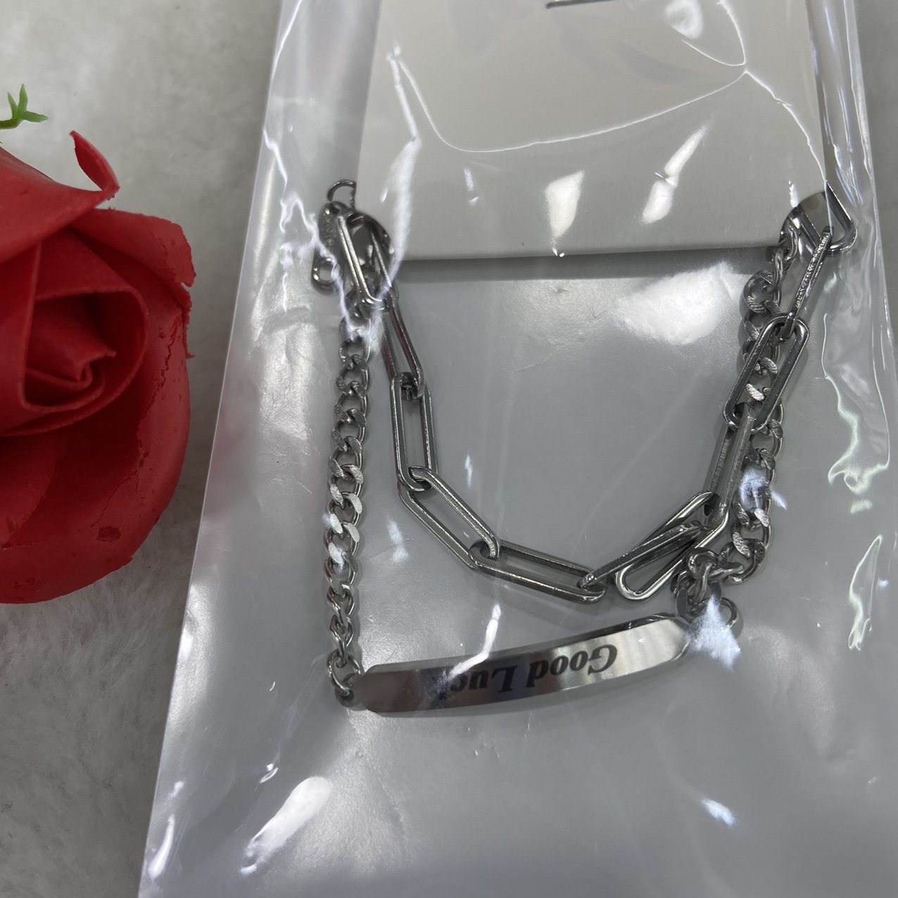 2021 new 0099 Korean version of titanium steel necklace can be worn by men and women natural sweet cool can trend fashion niche design style personality fashion generous factory direct sales thumbnail