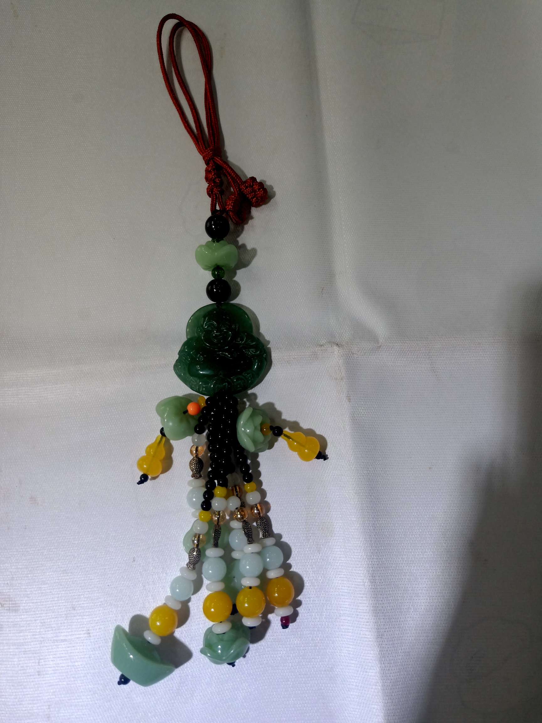 翡翠玉单面梅花，元宝福禄年年有余合并搭配车挂，送朋友，送亲戚礼详情图1