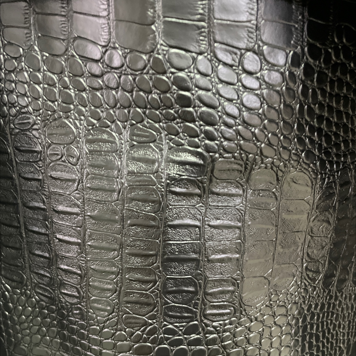 Crocodile pattern leather fabric bags, sofas, shoe materials, belts, accessories, black EY007