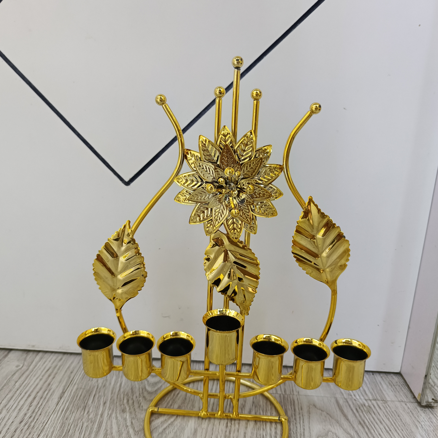 宇萱铁艺中东风格家居装饰摆件金属工艺品新款欧式七头浪漫烛台33