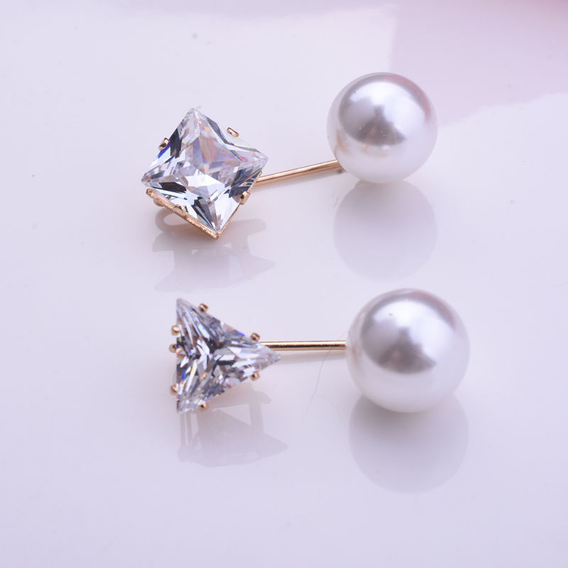 Pin fixed clothes Korean version simple pearl brooch corsage women accessories zircon anti-slip buckle collar buckle