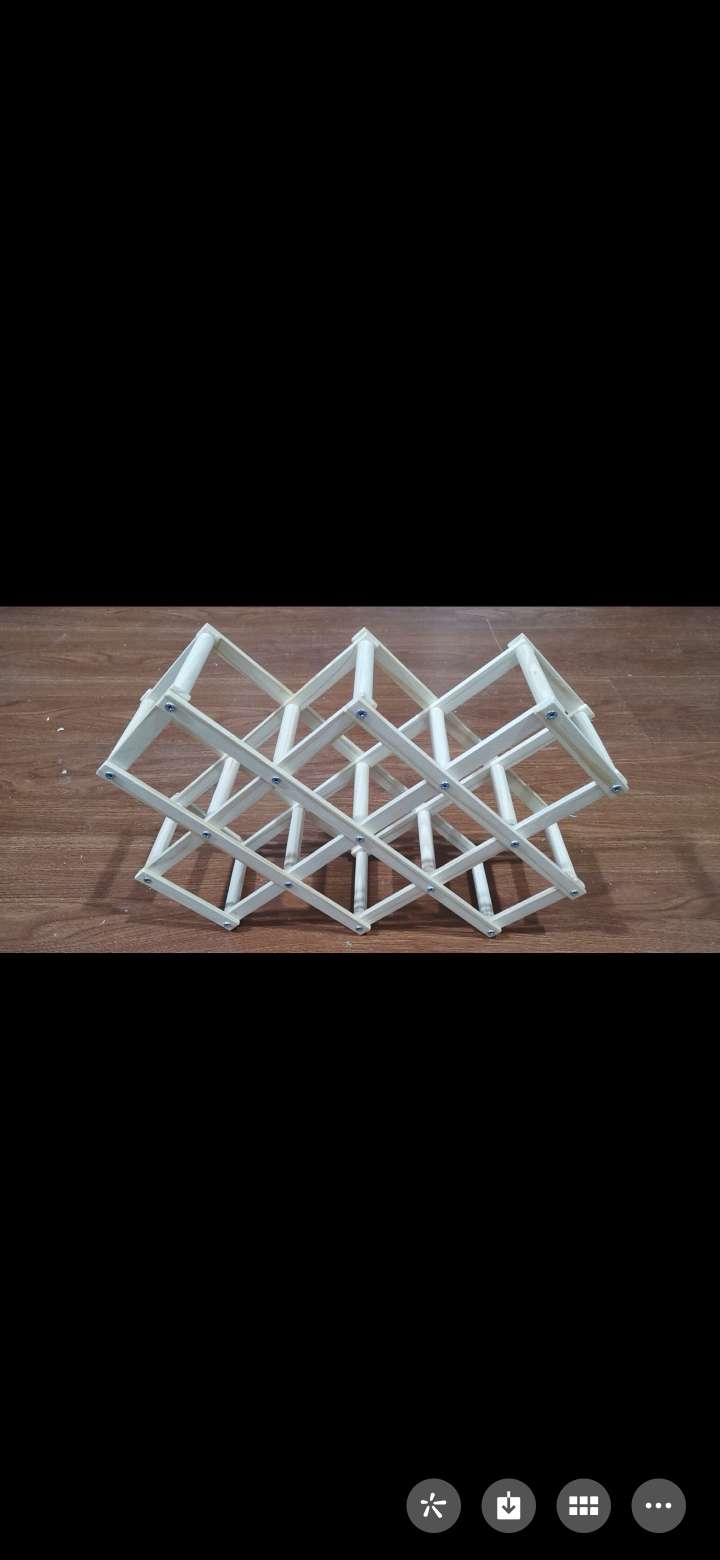 A bamboo wine rack that can be folded and retracted Application Scenario