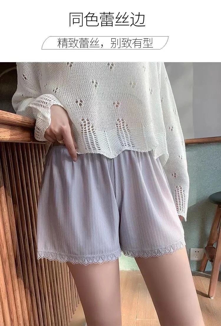 Loose Safety Pants, Slim White Lace Summer No Hem
Color: Black White Skin Tone Gray Blue Item Picture