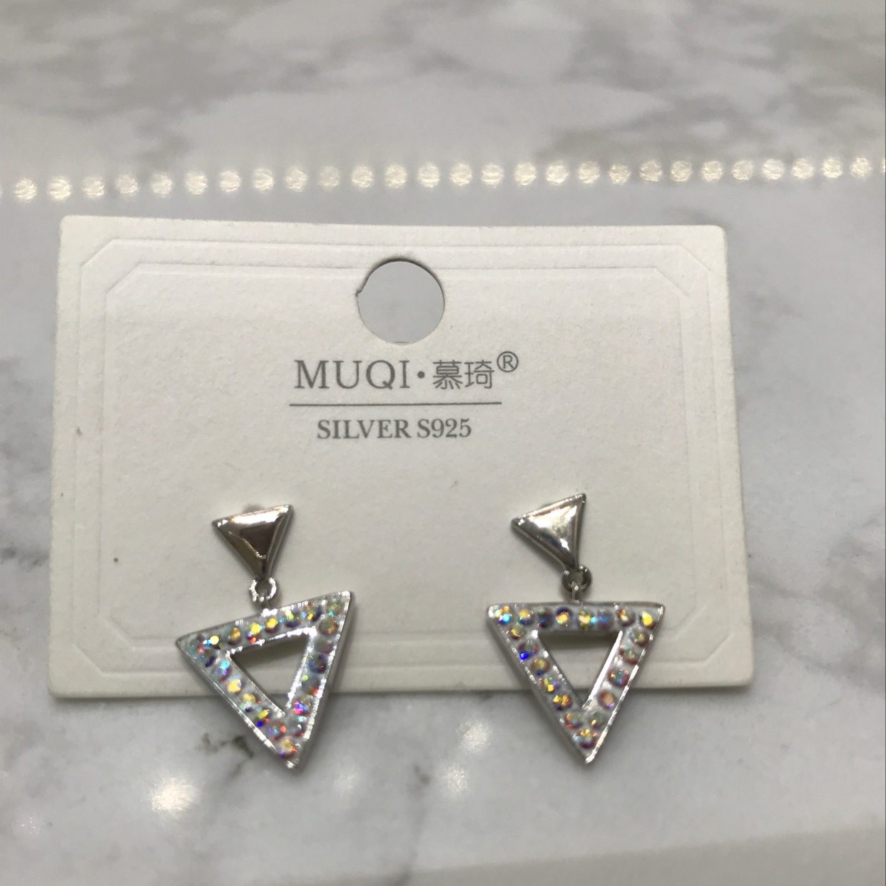 Triangular colored diamonds.
