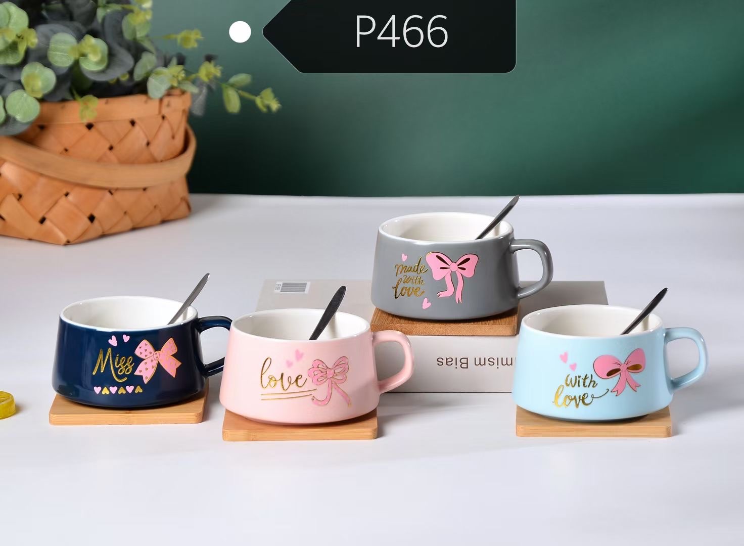 Korean and Japanese ceramic internet-famous cups, macaron gift cups, internet-famous breakfast cups, P4667978 water cups, ceramic cups, breakfast cups, home and office internet-famous styles pic 1