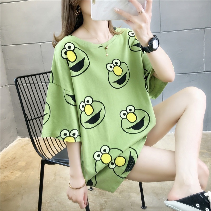 Internet Red Super Hot Half Sleeve Korean Version Loose T-Shirt Application Scenario